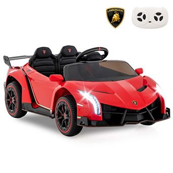 Costway Licensed Lamborghini 4WD Kids Ride-on Sports Car 12V Electric Vehicle with Remote