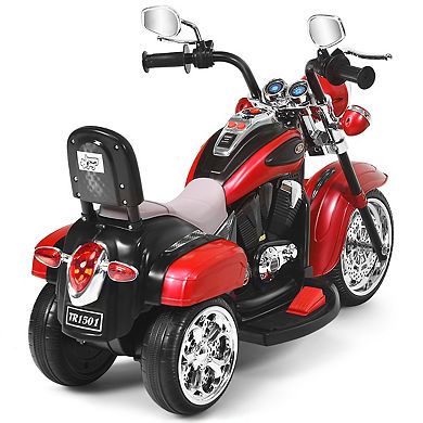 Costway 6V Kids Ride on Chopper Motorcycle 3 Wheel Trike with Headlight and Horn Racing