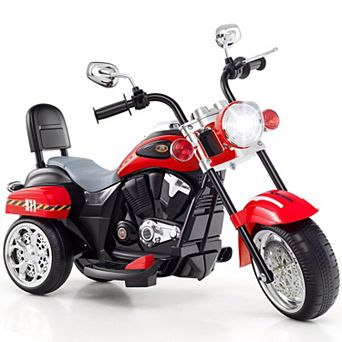 Costway 6V Kids Ride on Chopper Motorcycle 3 Wheel Trike with Headlight and Horn Racing