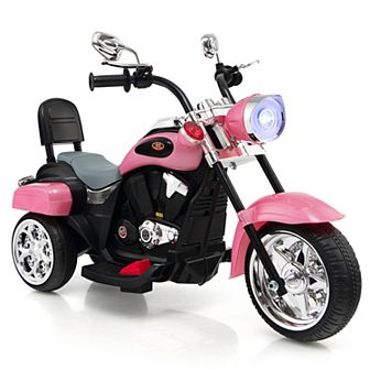 Costway 6V Kids Ride on Chopper Motorcycle 3 Wheel Trike with Headlight and Horn Racing