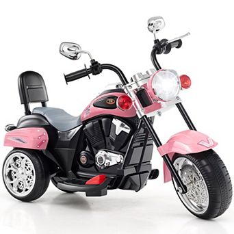 Costway 6V Kids Ride on Chopper Motorcycle 3 Wheel Trike with Headlight and Horn Racing