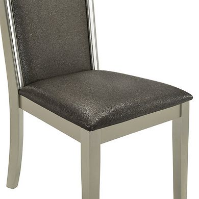 New Classic Furniture Lumina Wood Dining Chair in Silver (Set of 2)