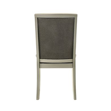 New Classic Furniture Lumina Wood Dining Chair in Silver (Set of 2)