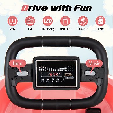 Costway 6V Electric Kids Ride-on Bumper Car with 360° Spinning Dual Motors 2 Speeds Green/Pink