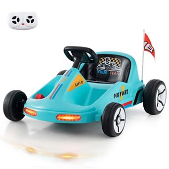 Costway 12V Kids Electric Go Kart 7AH Battery Powered Ride on Race Toy with Remote Control