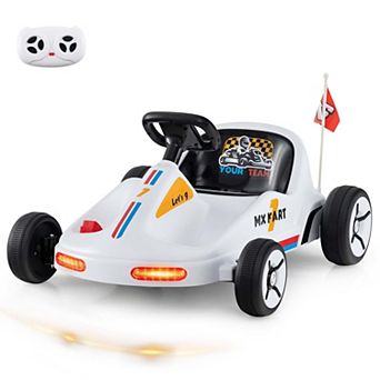 Costway 12V Kids Electric Go Kart 7AH Battery Powered Ride on Race Toy with Remote Control