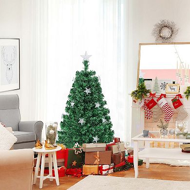Costway 4/5/6/7 FT Pre-Lit Artificial Xmas Tree with 135/180/230/280 Branch Tips