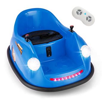 Costway Ride on Bumper Car for Kids with Remote Control 360 Degree Spin LED Light Red/Pink/Navy/Blue