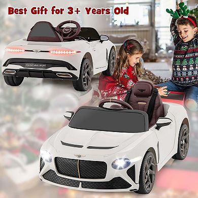 Costway 12V Licensed Bentley Bacalar Kids Electric Ride-on Car with Remote Control