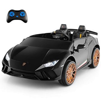 Costway 4WD 2-Seater Ride on Car, Licensed Lamborghini Kids’ Vehicles with Remote Control