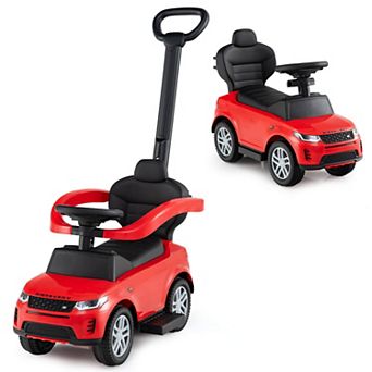 Costway Kids Ride on Push Car with Horn & Start-up Sound Under-seat Storage Push Handle