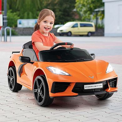 Costway 12V Electric Kids Ride On Car with Remote Control Wireless Connection Lights
