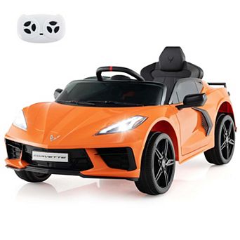 Costway 12V Electric Kids Ride On Car with Remote Control Wireless Connection Lights