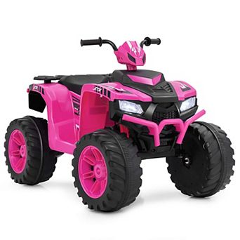 Costway 24V Kids Ride-On Electric ATV 4-Wheeler Quad Car with Wireless Connection