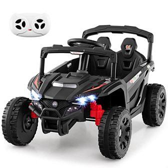 Costway 12V Kids Ride On Car Battery Powered Electric Remote Control LED Lights Music