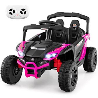 Costway 12V Kids Ride On Car Battery Powered Electric Remote Control LED Lights Music