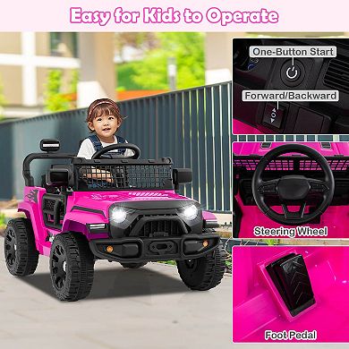 Costway 12V Kids Ride on Truck Car Battery Powered Electric Vehicle with Remote Control