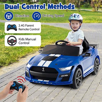 Costway 12V Licensed Ford Mustang Shelby GT500 Kids Ride on Car with Remote Control