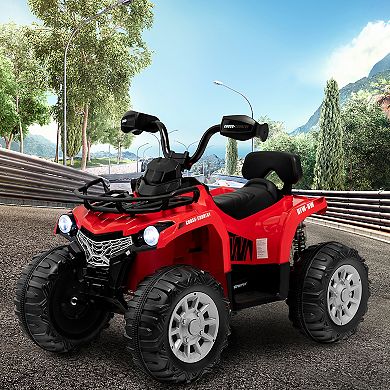 Costway 12V Kids Ride On ATV Electric 4-Wheeler Quad 2 Speeds with Mp3 & Headlights
