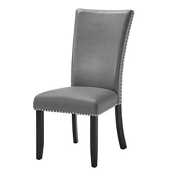 New Classic Furniture Lyra Wood Dining Chair (Set of 2), Gray