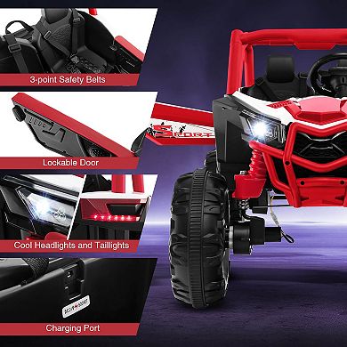 Costway 24V Kids Ride on UTV with 4 x 100W Powerful Engine Remote Control High/Low Speed