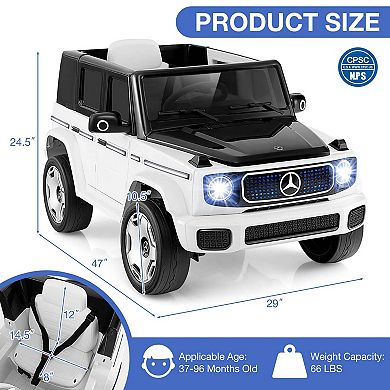 Costway Licensed Mercedes-Benz EQG Kids Ride On Car with Remote Control Detachable Battery