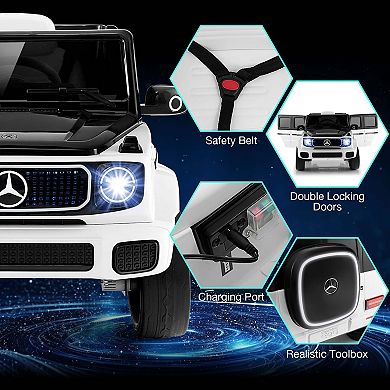 Costway Licensed Mercedes-Benz EQG Kids Ride On Car with Remote Control Detachable Battery