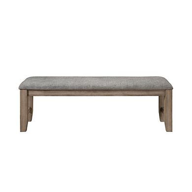 New Classic Furniture Harrisburg Wood Dining Bench, Walnut