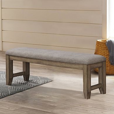 New Classic Furniture Harrisburg Wood Dining Bench, Walnut