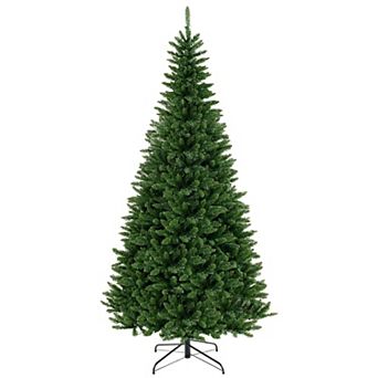 Costway 8 FT Pre-Lit Artificial Christmas Tree with 360 Warm White LED Lights Metal Stand
