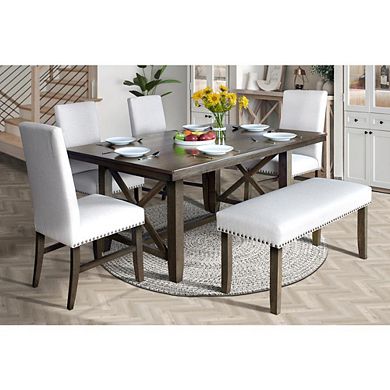 New Classic Furniture Julius Upholstered Dining Chair (2 Per Carton)-Walnut