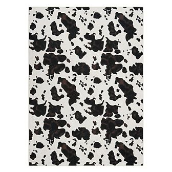 Cow Print Rug Western Room Decor Carpet Milk Cow Print Washable Decorative Rug for Living Room