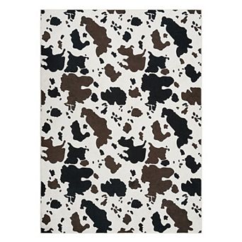 Cow Print Rug Western Room Decor Carpet Milk Cow Print Washable Decorative Rug for Living Room