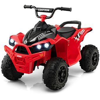 Costway 12V Battery Powered Kids Ride On ATV Electric 4-Wheeler Quad Car with MP3 & Light