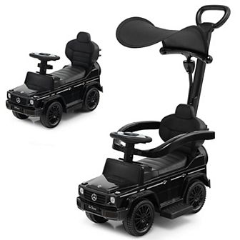 Costway 3 in 1 Ride on Push Car Mercedes Benz G350 Stroller Sliding Car w/ Canopy