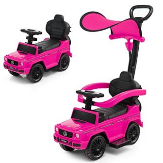 Costway 3 in 1 Ride on Push Car Mercedes Benz G350 Stroller Sliding Car w/ Canopy