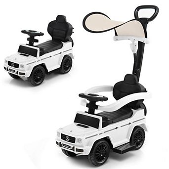 Costway 3 in 1 Ride on Push Car Mercedes Benz G350 Stroller Sliding Car w/ Canopy
