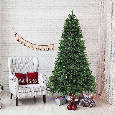 Costway Artificial 6ft Christmas Tree 821 Branch Tips 560 Warm White LED Lights