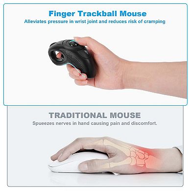 Wireless Finger Handheld USB Mice Trackball Mouse with Laser Pointer