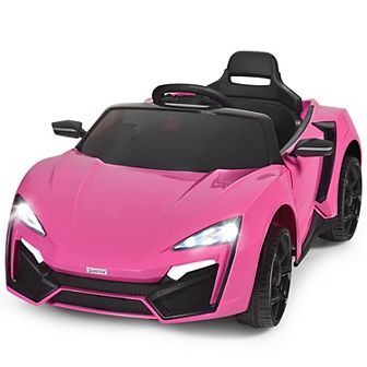 Costway 12V Kids Ride On Car 2.4G RC Electric Vehicle w/ Lights MP3 Openable Doors