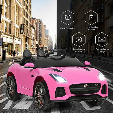 Costway 12V Jaguar F-Type SVR Licensed Kids Ride On Car Motorized Vehicle w/ MP3