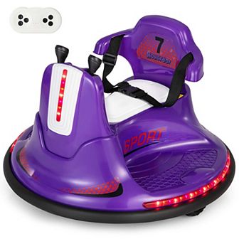 Costway 12V Bumper Car for Kids Toddlers Electric Ride On Car Vehicle with 360° Spin