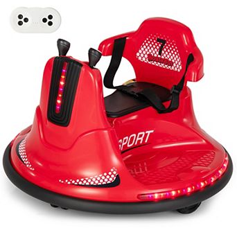 Costway 12V Bumper Car for Kids Toddlers Electric Ride On Car Vehicle with 360° Spin
