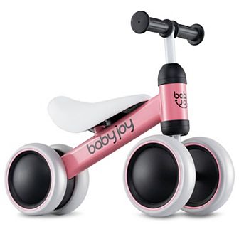 Costway 4 Wheels Baby Balance Bike for 2 Years Old Boys Girls with Soft Seat Ride On Toy