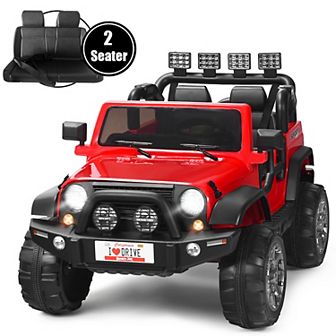 Costway 12V Kids Ride On Car 2 Seater Truck RC Electric Vehicles w/ Storage Room