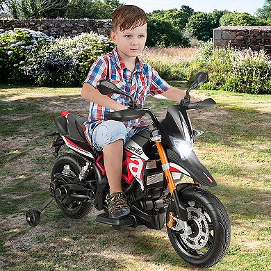 Costway 12V Kids Ride-On Motorcycle Motor Bike w/ Training Wheels