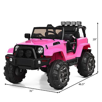 Costway 12V Kids Ride On Truck Car w/ Remote Control MP3 Music LED Lights