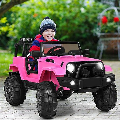 Costway 12V Kids Ride On Truck Car w/ Remote Control MP3 Music LED Lights