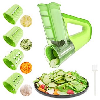 Electric Vegetable Slicer Handheld Cordless Salad Shooter Rotary Grater & Shredder