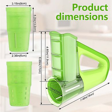Electric Vegetable Slicer Handheld Cordless Salad Shooter Rotary Grater & Shredder